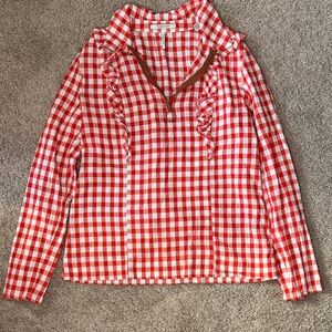 Scotch & Soda Red and White Gingham Blouse